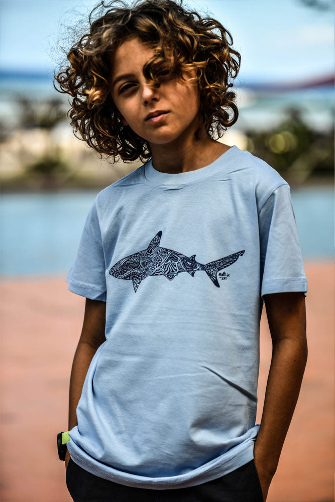 T-SHIRT ENFANT REQUIN MANDALA
