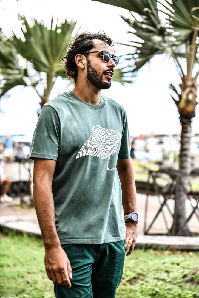 T-SHIRT HOMME RAIE MANTA