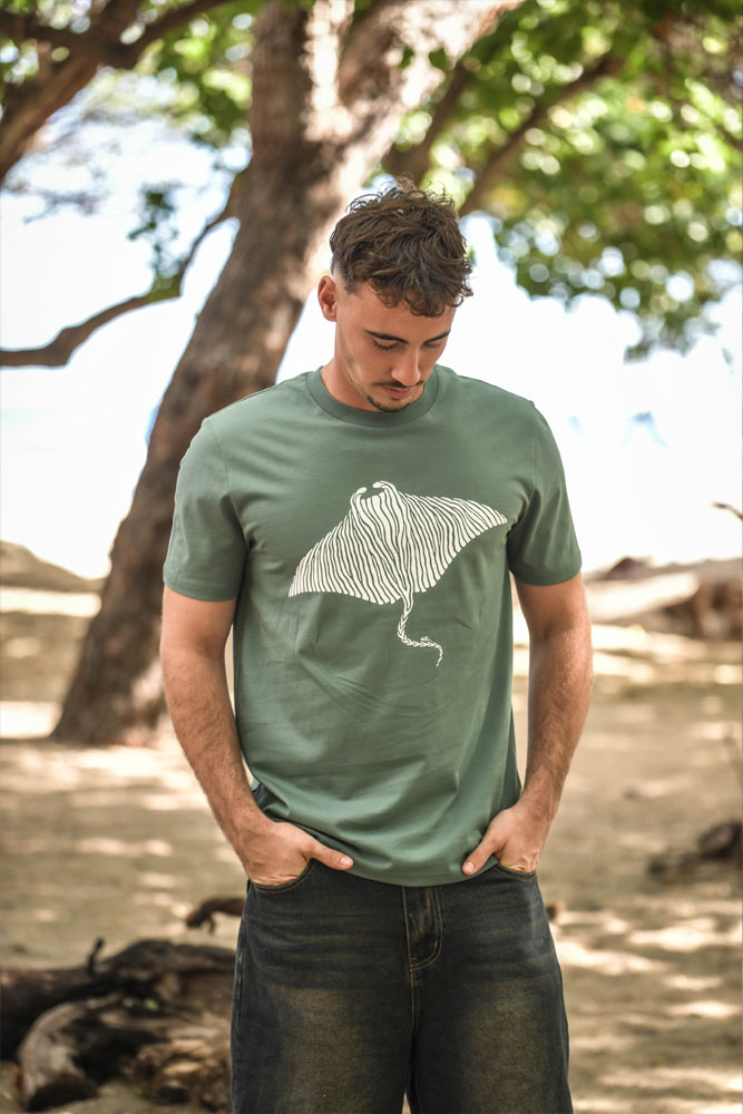 T-SHIRT HOMME RAIE MANTA