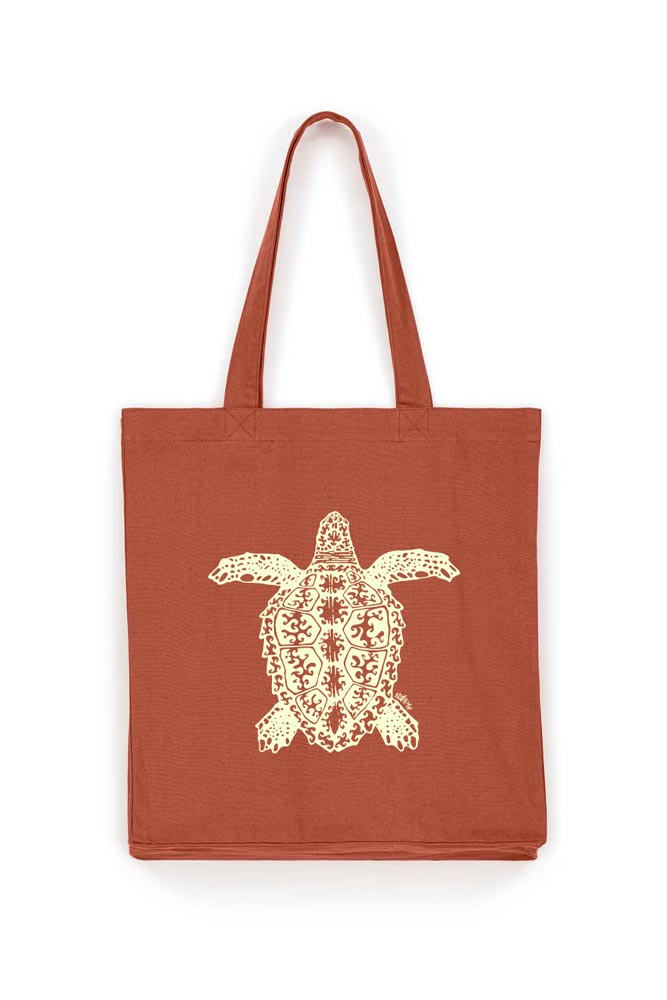 TOTE BAG TORTUE CARRET