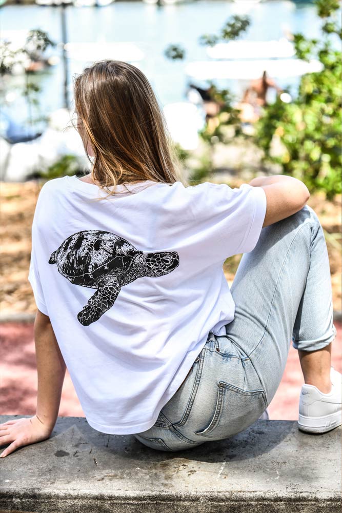 T-SHIRT FEMME TORTUE VERTE