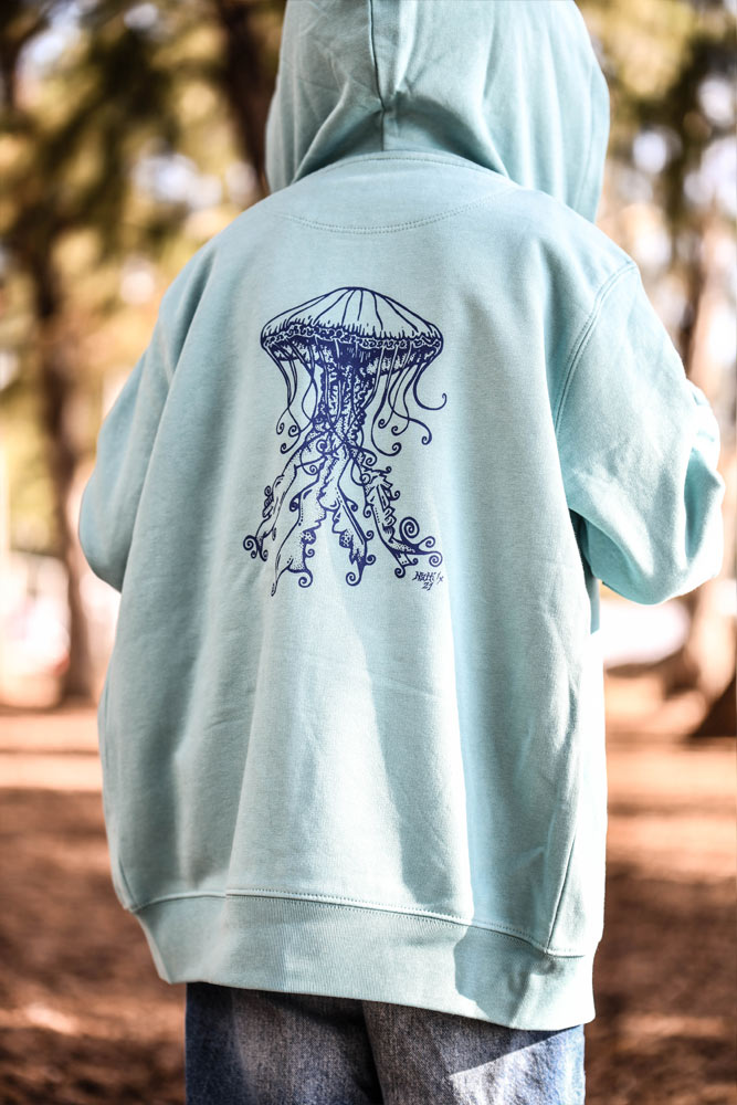 sweat mixte a zip meduse