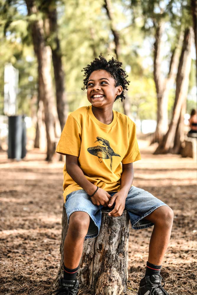 t-shirt coton bio enfant baleines