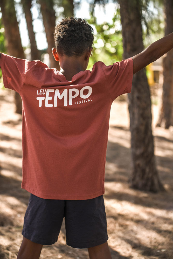t-shirt coton bio enfant leu tempo 2026 marron
