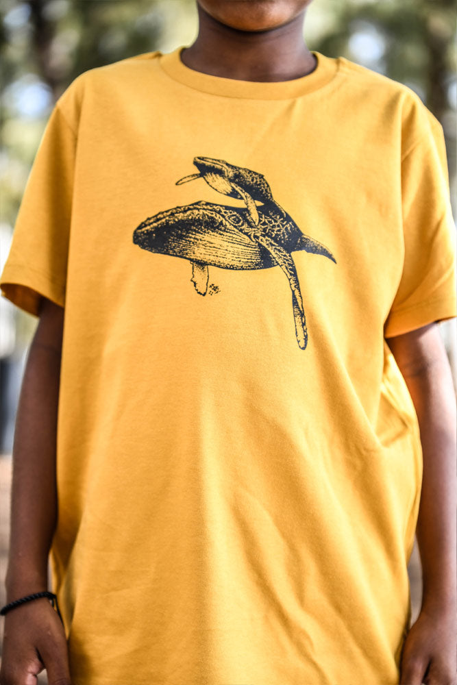 t-shirt enfant coton bio baleines