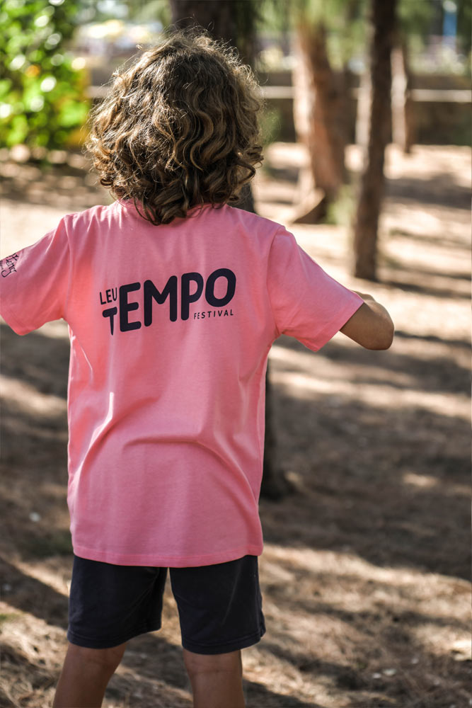 t-shirt enfant coton bio leu tempo 2026 rose