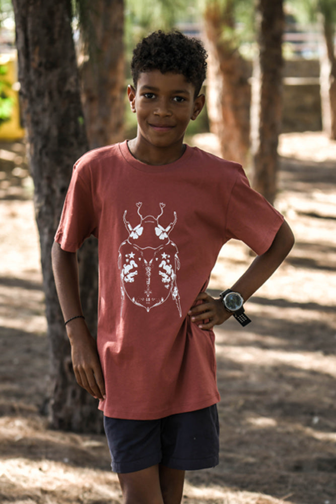t-shirt enfant leu tempo 2026 marron