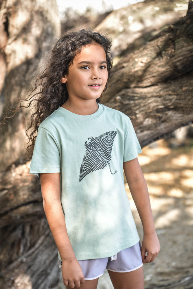 t-shirt enfant mixte raie manta
