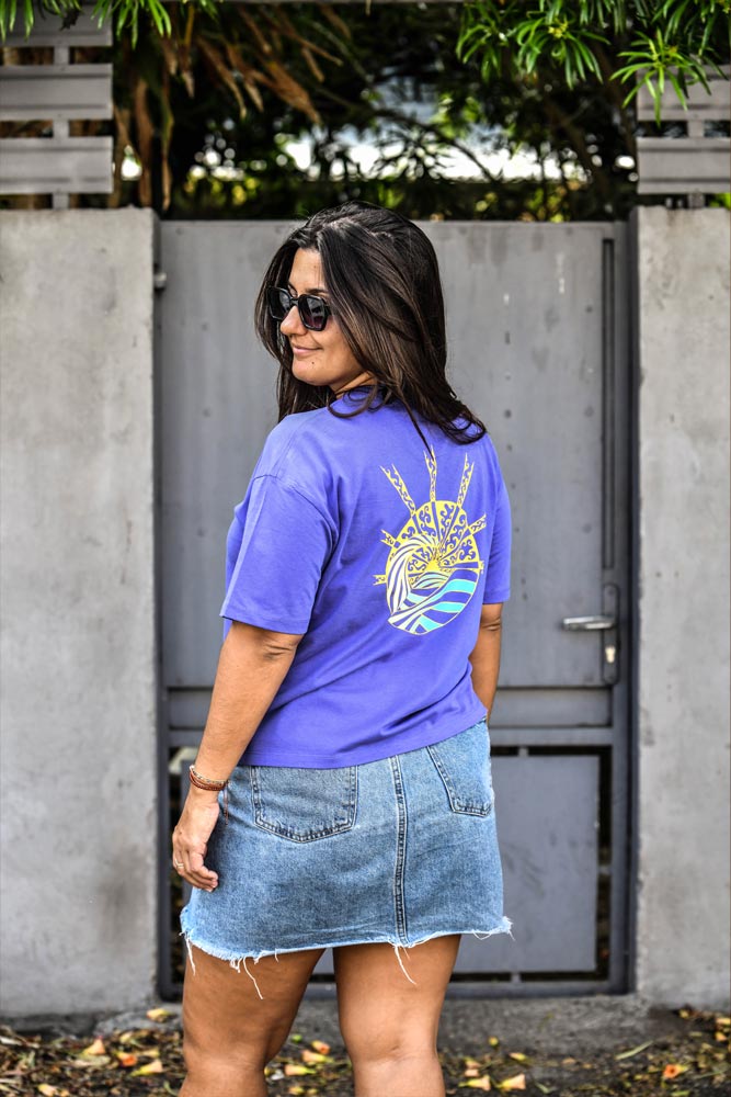 t-shirt femme vague st leu coton bio