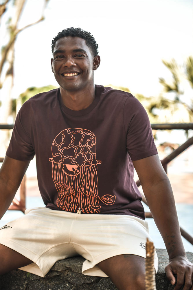 t-shirt homme coton bio meduse