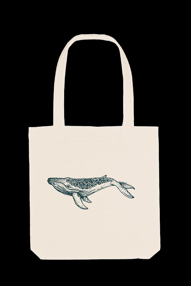 tote bag coton bio baleine