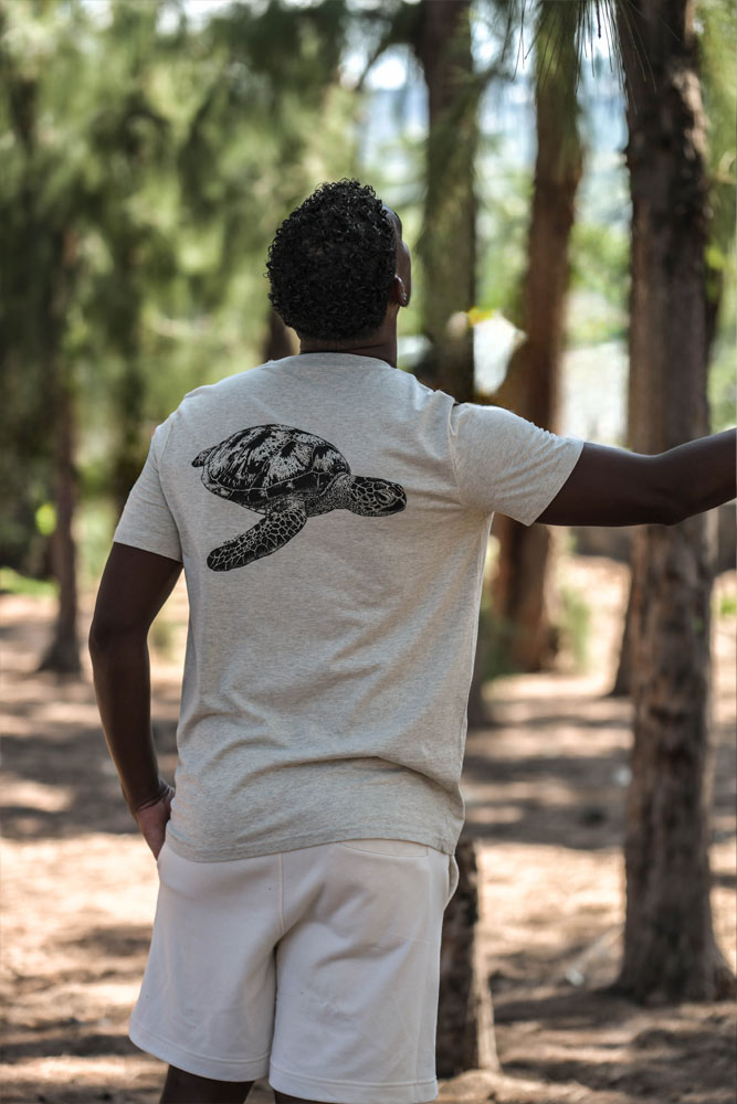 tshirt homme coton bio tortue verte