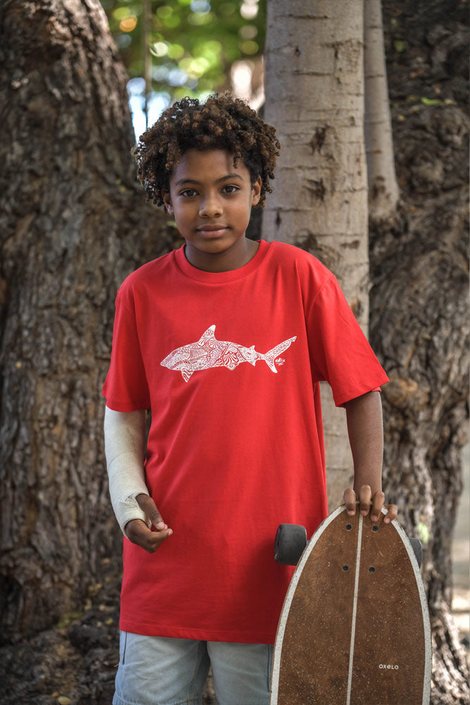 T-SHIRT ENFANT REQUIN MANDALA