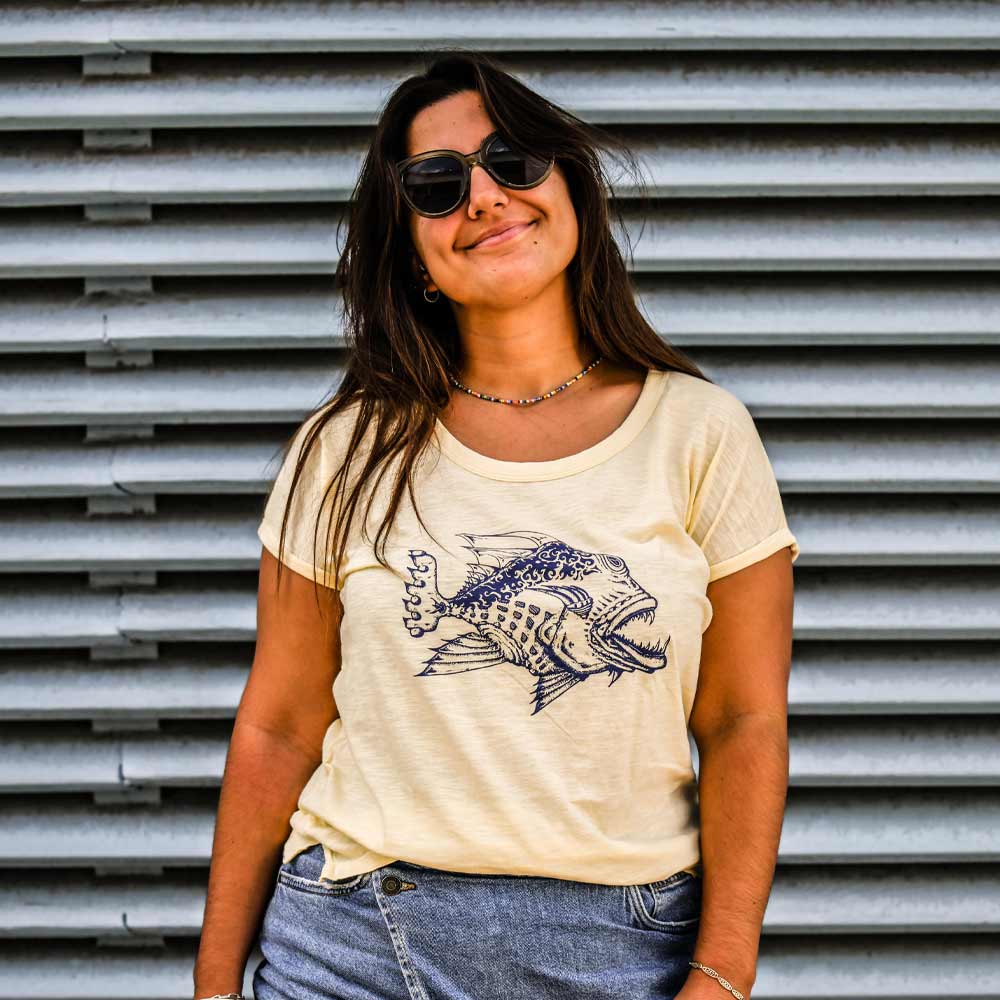 T-SHIRT FEMME POISSON MECHANT