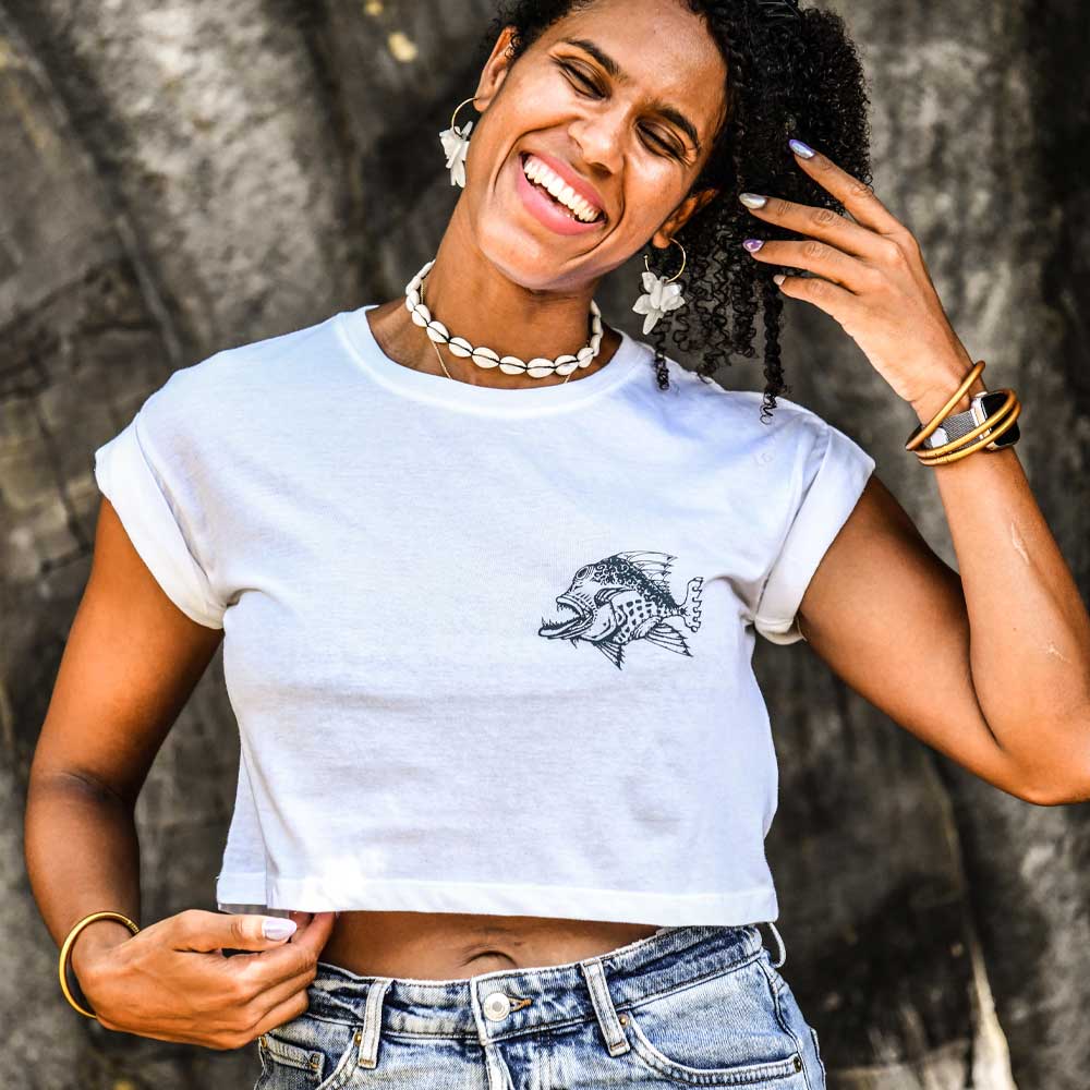 T-SHIRT FEMME MINI POISSON MECHANT
