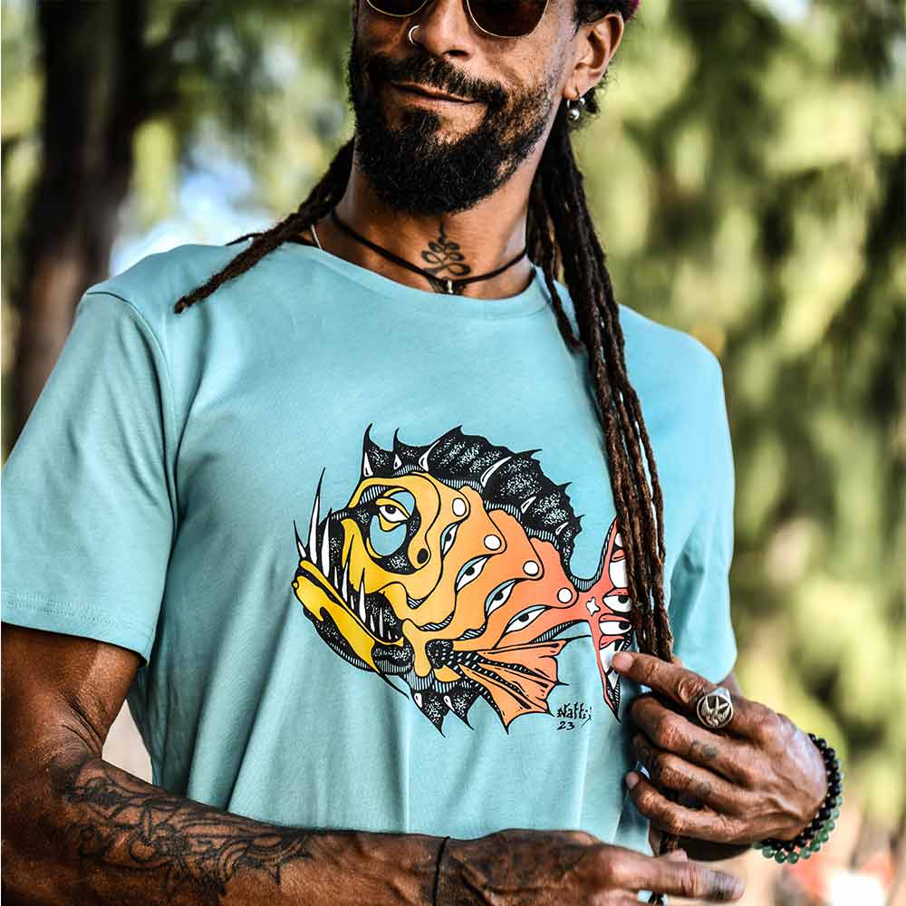 T-SHIRT HOMME POISSON ZIEU