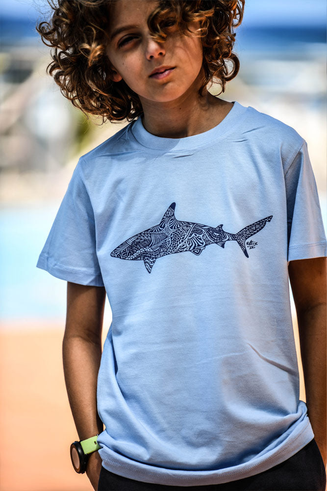 T-SHIRT ENFANT REQUIN MANDALA