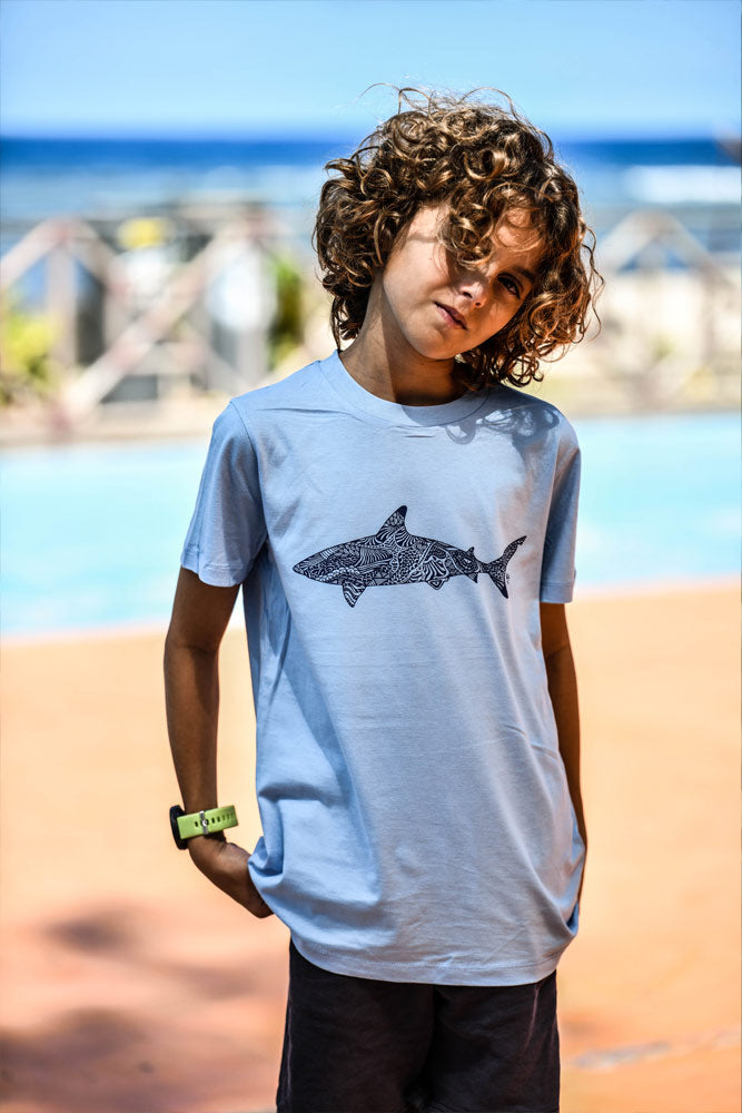T-SHIRT ENFANT REQUIN MANDALA