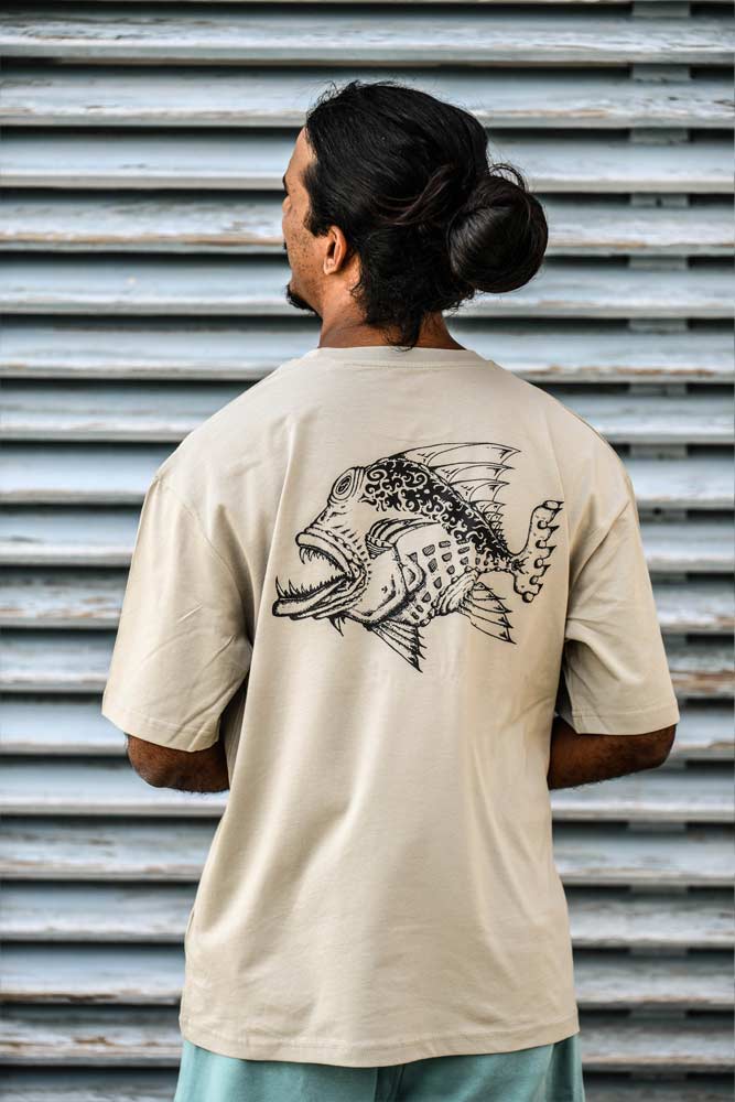 T-SHIRT HOMME POISSON MECHANT