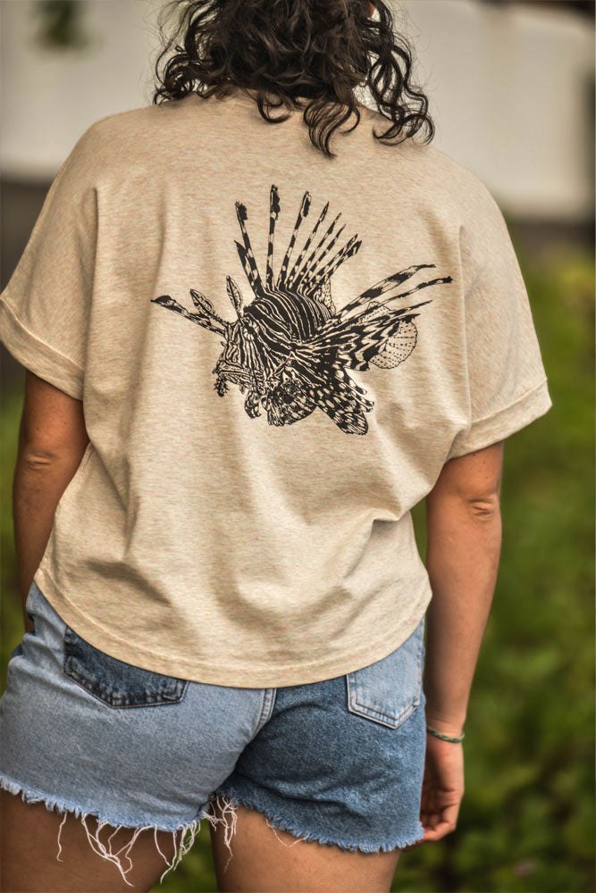 T-SHIRT FEMME POISSON LION