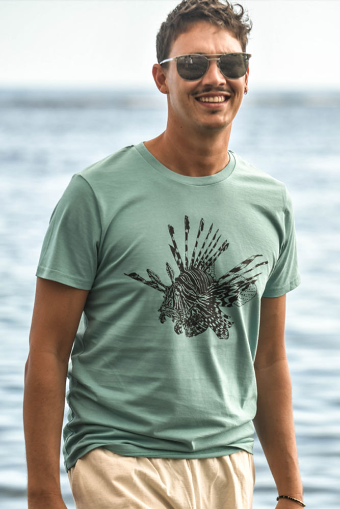 T-SHIRT HOMME POISSON LION