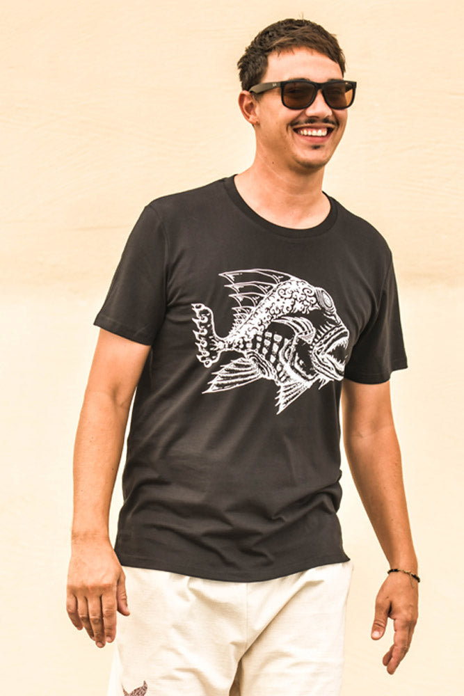 T-SHIRT HOMME POISSON MECHANT