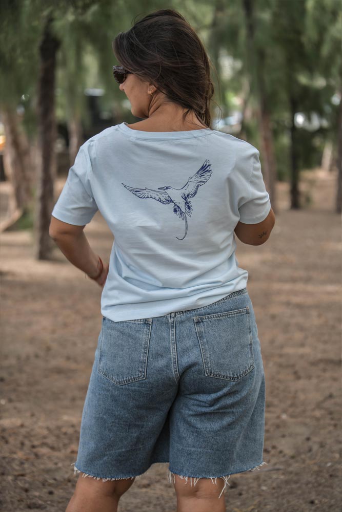 T-SHIRT FEMME PAILLE EN QUEUE