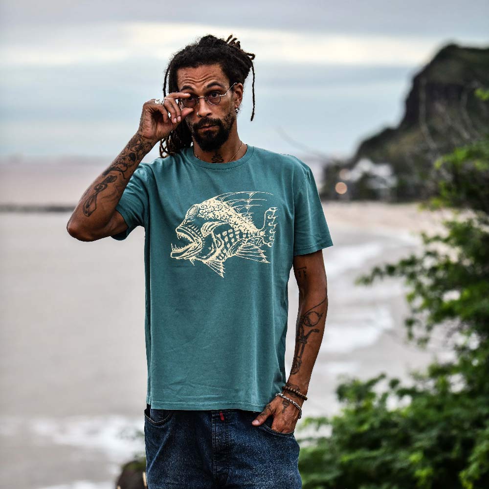 T-SHIRT HOMME POISSON MECHANT