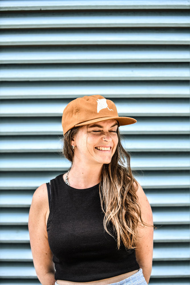 CASQUETTE_COTON_BIO_RAIE_MANTA MOUTARDE