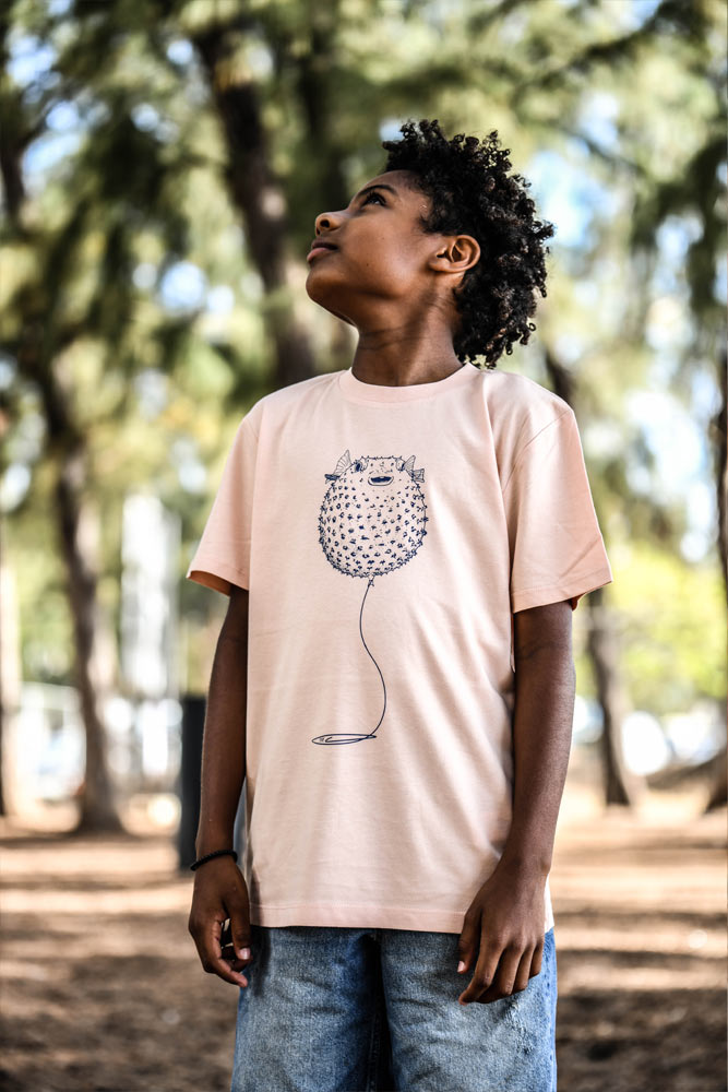 t-shirt coton bio bouftang poisson ballon 