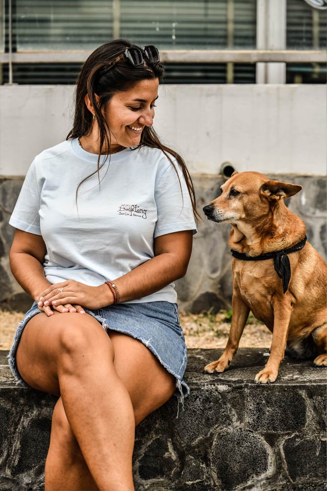 t-shirt femme collab ecaille verte