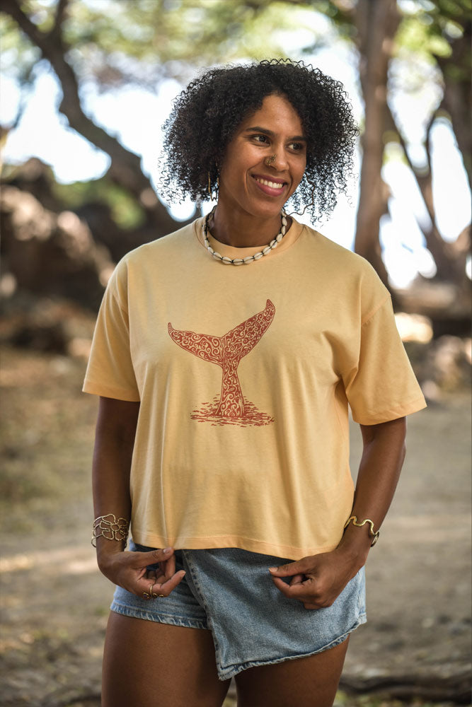 t-shirt femme coton bio queue de baleine nispero 
