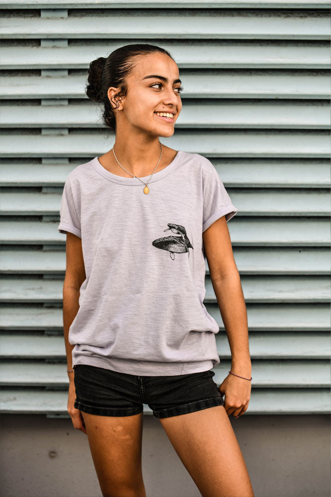 T-SHIRT FEMME MINI BALEINES