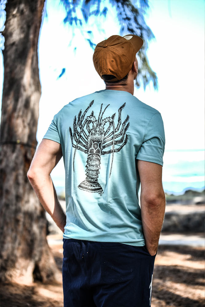 t-shirt homme langouste coton bio bouftang 