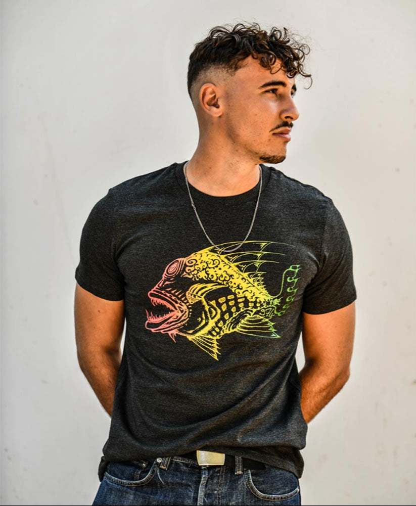 T-SHIRT HOMME POISSON MECHANT