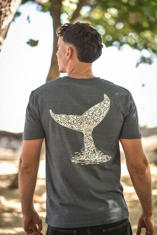 t-shirt homme queue de baleine coton bio et ecoresponsable 