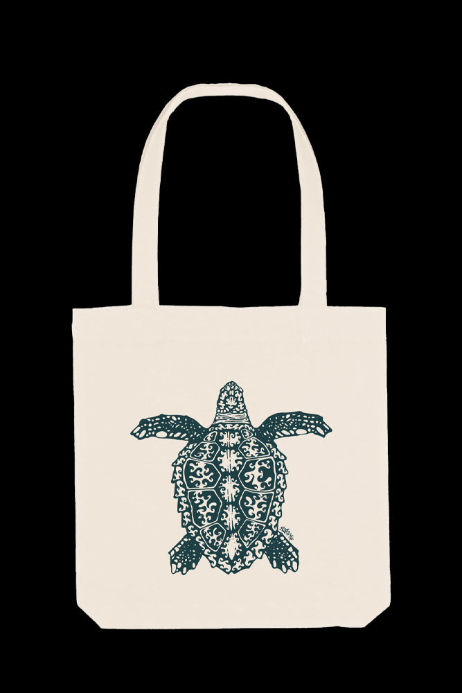tote-bag coton bio tortue 