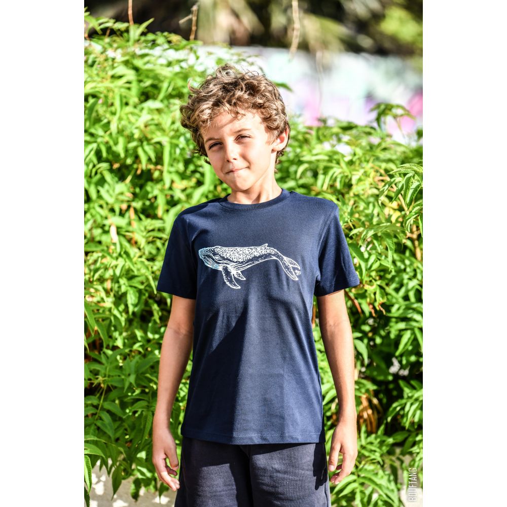 TEE-SHIRT / MINI CREATOR / FRENCH NAVY / BLUE ICE / BALEINE