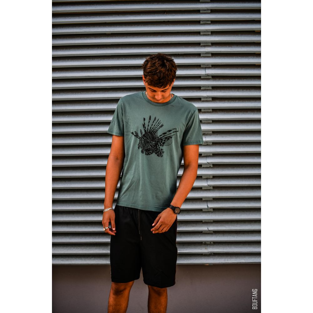 TEE-SHIRT / CREATOR / DYED HYDRO / BLACK / POISSON LION