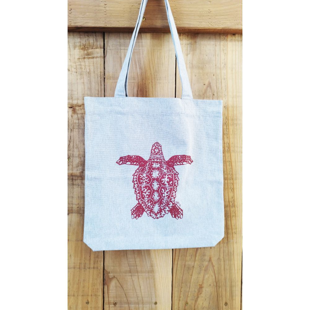 TOTE BAG / RED BROWN / TORTUE CARRET