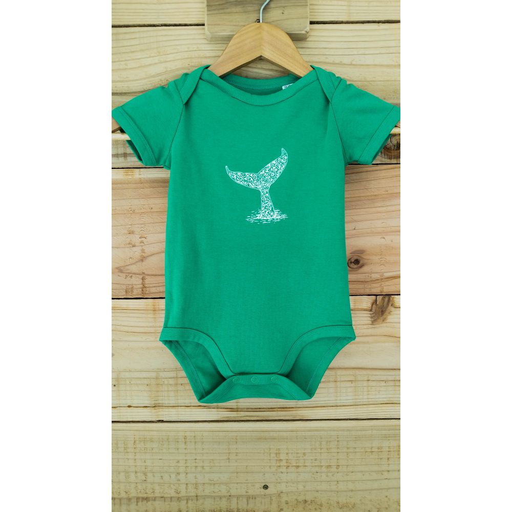 BODY / BABY BODY SUIT / GREEN TREE / WHITE / QUEUE DE BALEINE