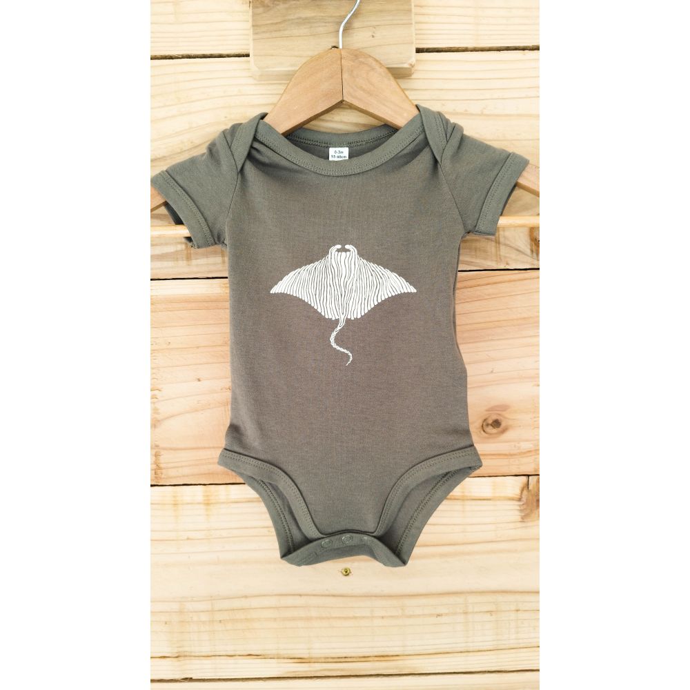 BODY / BABYBODY SUIT / KHAKI / WHITE / RAIE MANTA