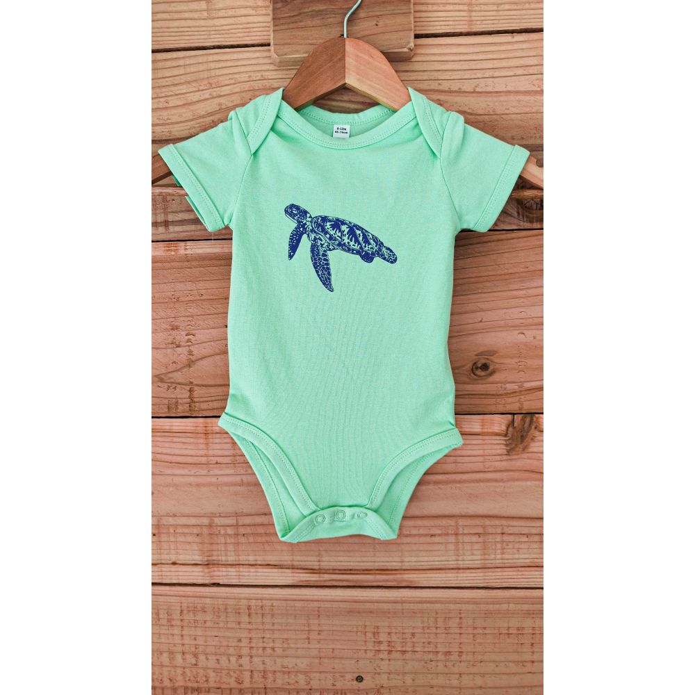 BODY / BABY BODY SUIT / DUSTY MINT / BLUE / TORTUE SIMPLE