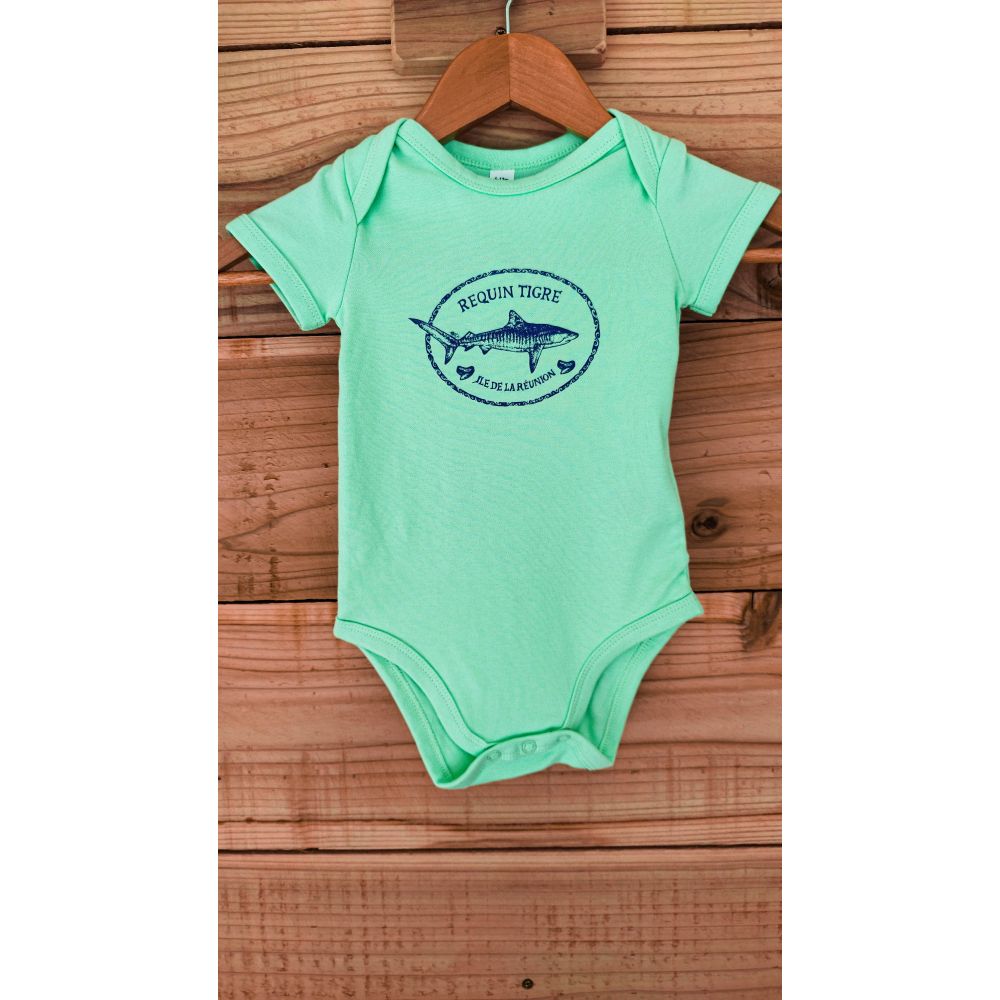 BODY / BABY BODY SUIT / DUSTY MINT / BLUE / REQUIN TIGRE