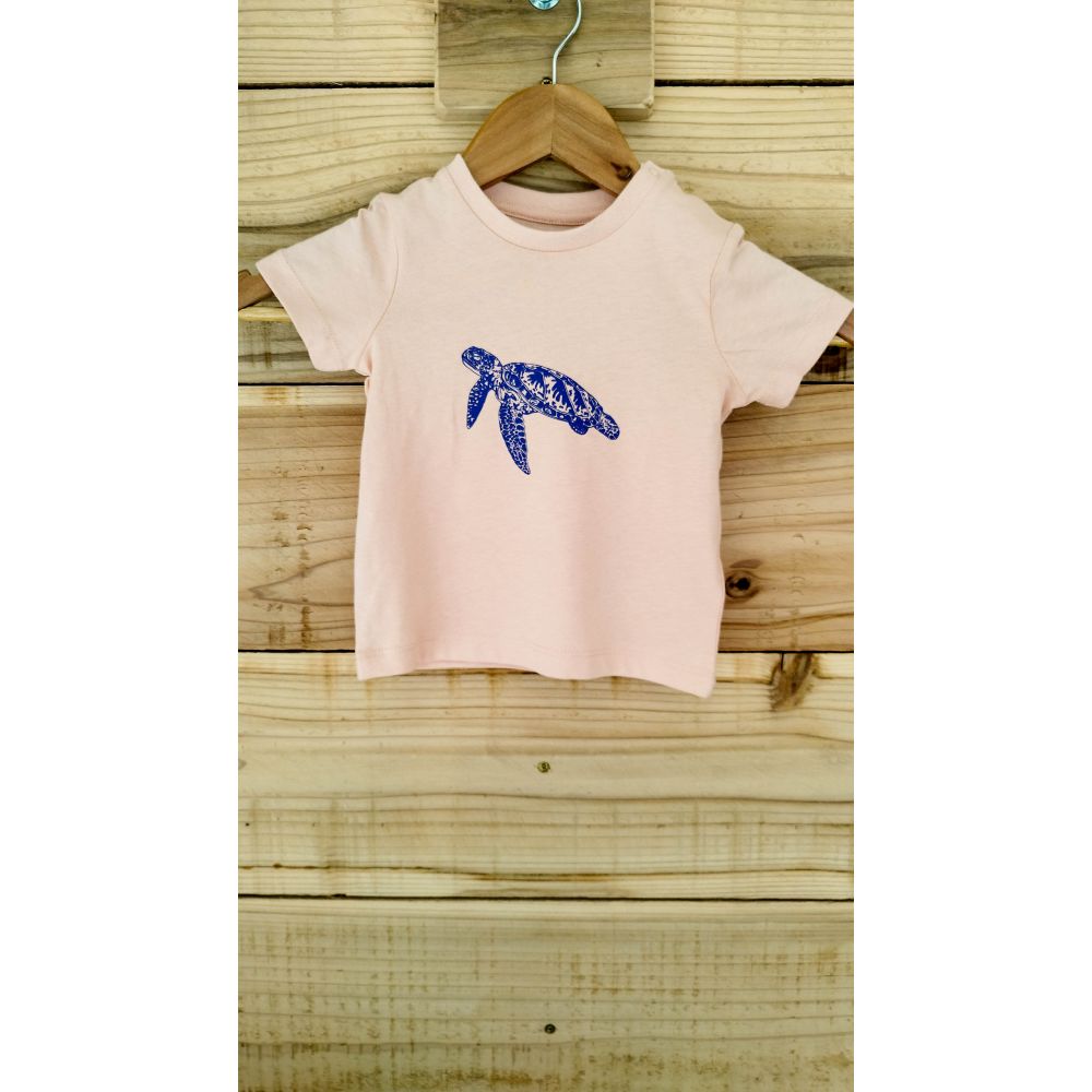 TEE-SHIRT / BABY T / POWDER PINK / BLUE / TORTUE SIMPLE