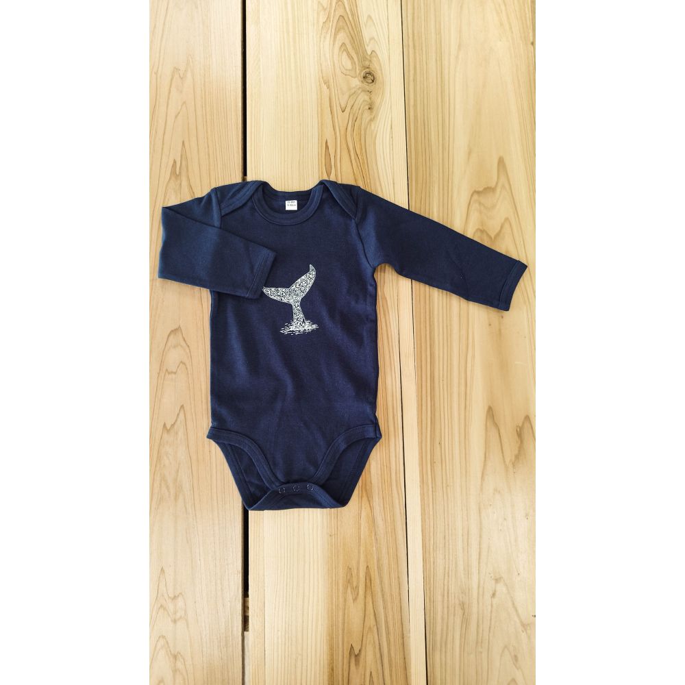 BODY MANCHES LONGUE / FRENCH NAVY / WHITE / QUEUE DE BALEINE