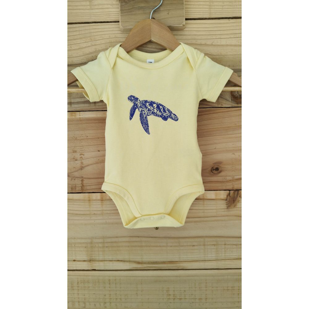 BODY / BABY BODYSUIT / PASTEL YELLOW / BLUE / TORTUE SIMPLE