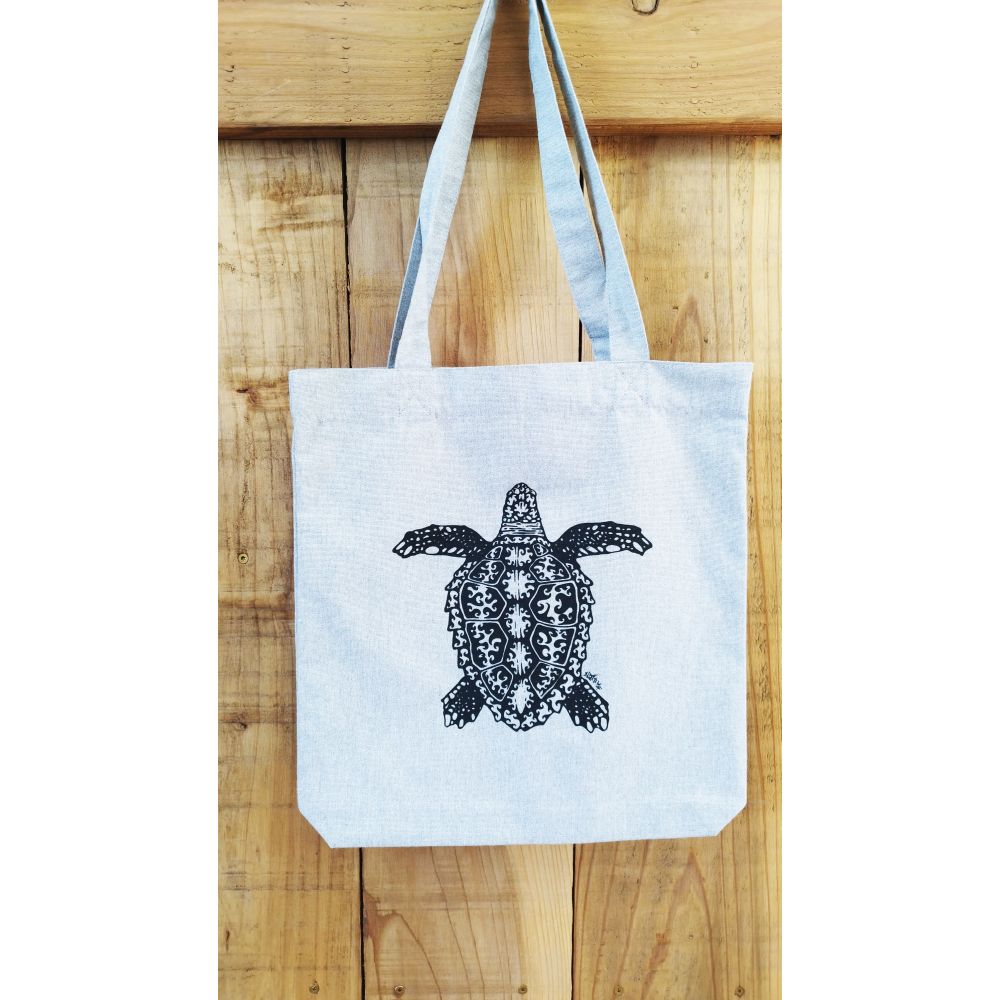 TOTE BAG / BLACK / TORTUE CARRET